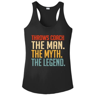 Fun Hilarious Funny Track & Field Throwing Throws Coach Ladies PosiCharge Competitor Racerback Tank