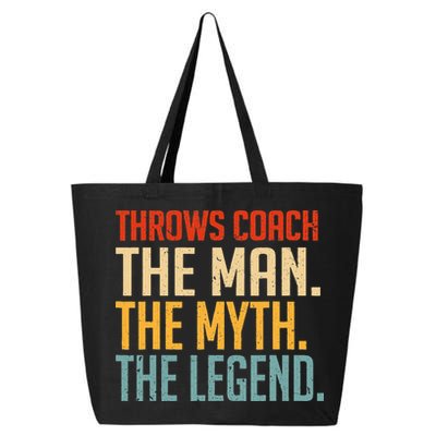 Fun Hilarious Funny Track & Field Throwing Throws Coach 25L Jumbo Tote