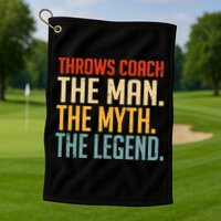 Fun Hilarious Funny Track & Field Throwing Throws Coach Golf Towel