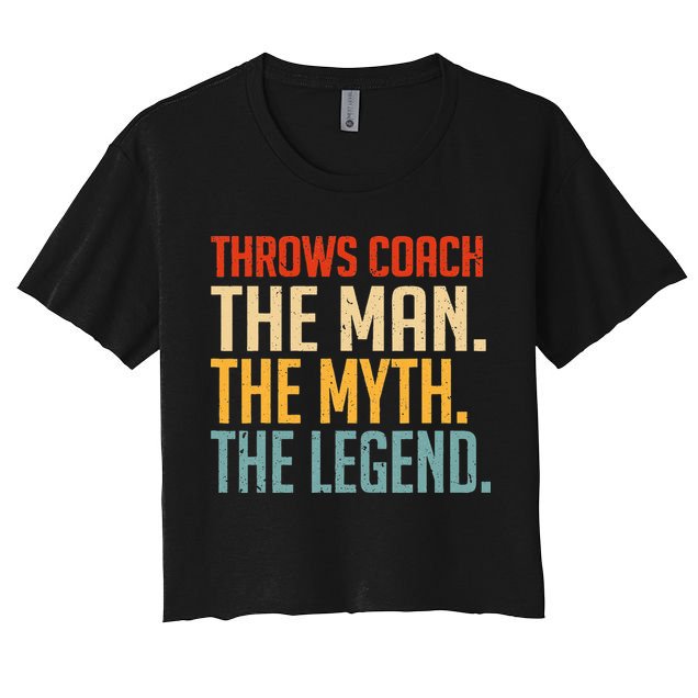 Fun Hilarious Funny Track & Field Throwing Throws Coach Crop Top