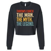 Fun Hilarious Funny Track & Field Throwing Throws Coach Cropped Pullover Crew
