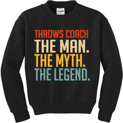 Fun Hilarious Funny Track & Field Throwing Throws Coach Kids Sweatshirt