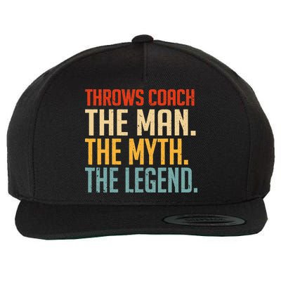 Fun Hilarious Funny Track & Field Throwing Throws Coach Wool Snapback Cap