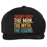 Fun Hilarious Funny Track & Field Throwing Throws Coach Wool Snapback Cap