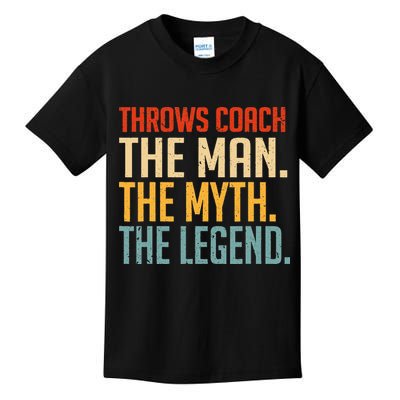 Fun Hilarious Funny Track & Field Throwing Throws Coach Kids T-Shirt