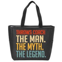 Fun Hilarious Funny Track & Field Throwing Throws Coach Zip Tote Bag