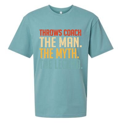 Fun Hilarious Funny Track & Field Throwing Throws Coach Sueded Cloud Jersey T-Shirt