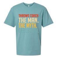 Fun Hilarious Funny Track & Field Throwing Throws Coach Sueded Cloud Jersey T-Shirt