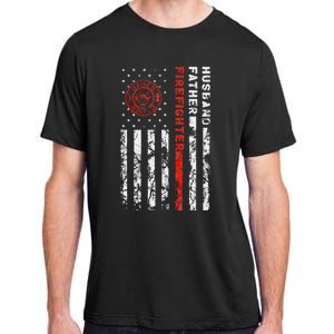 Firefighter Husband Father Fireman Fathers Day gift for Dad Adult ChromaSoft Performance T-Shirt