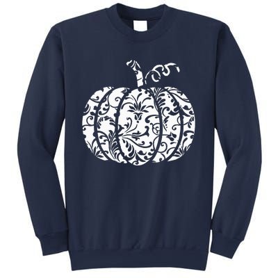 Floral Hello Fall Pumpkin Season Fall Vibes Halloween Orange Sweatshirt