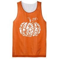 Floral Hello Fall Pumpkin Season Fall Vibes Halloween Orange Mesh Reversible Basketball Jersey Tank