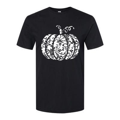 Floral Hello Fall Pumpkin Season Fall Vibes Halloween Orange Softstyle® CVC T-Shirt