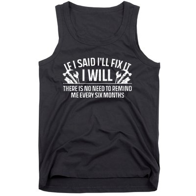 Funny Handyman For Dad Carpenter Plumber Electrician DIY Tank Top