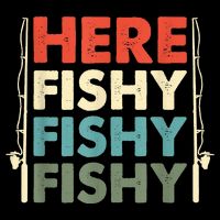 Funny Here Fishy Fishy Fishy Shirt Fish Hunting Fishing Fishrod Fisherman Doggie Tank