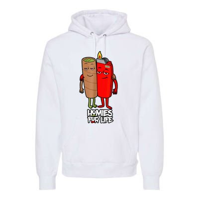 Funny Homies For Life Weed Marijuana Lover Premium Hoodie