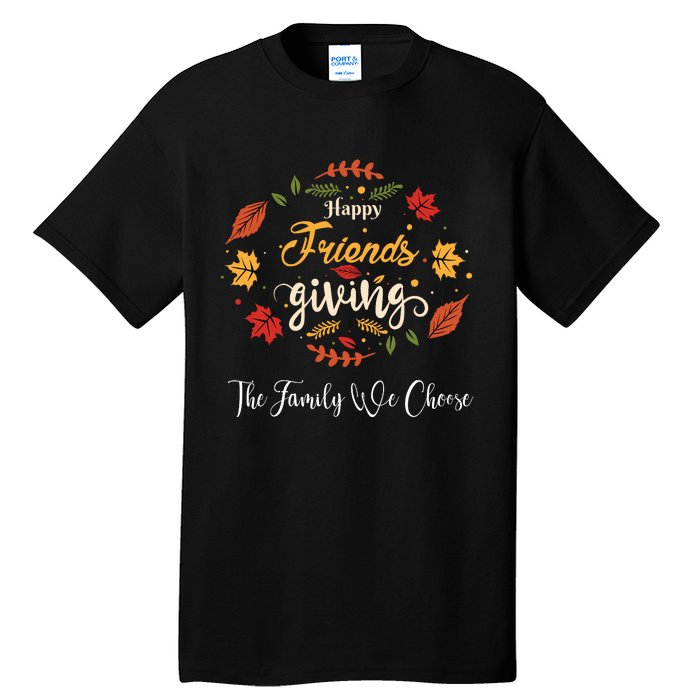 Funny Happy Friendsgiving Turkey Friends Giving Tall T-Shirt