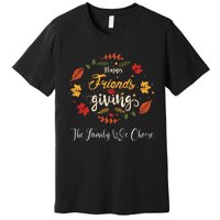 Funny Happy Friendsgiving Turkey Friends Giving Premium T-Shirt