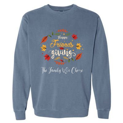 Funny Happy Friendsgiving Turkey Friends Giving Garment-Dyed Sweatshirt