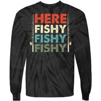 Fish Hunting Fishing Fishrod Fisherman Tie-Dye Long Sleeve Shirt