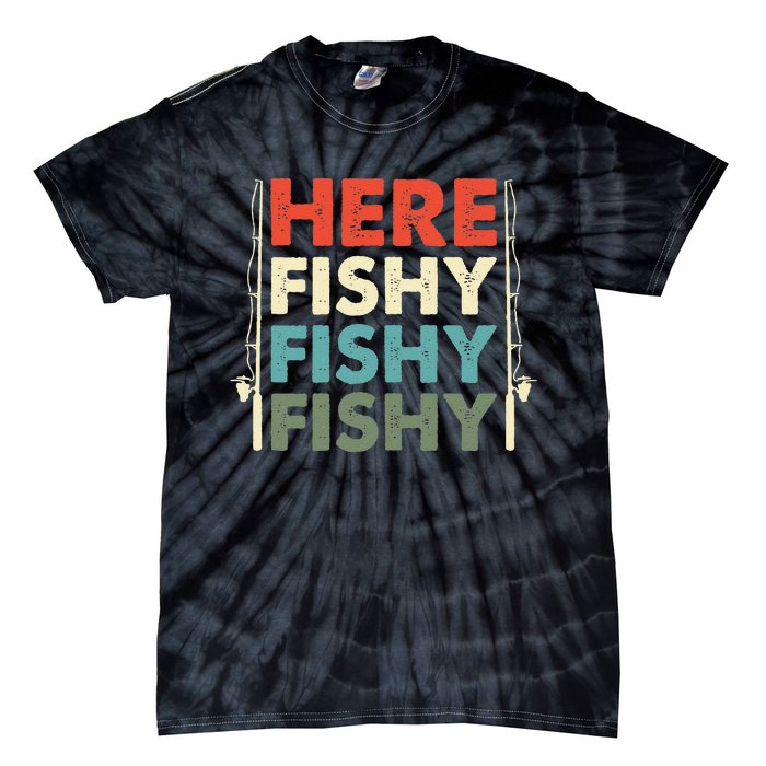 Fish Hunting Fishing Fishrod Fisherman Tie-Dye T-Shirt