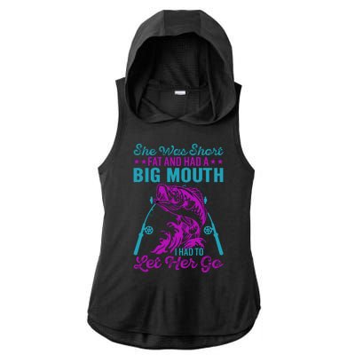 Funny Humor Fishing Ladies PosiCharge Tri-Blend Wicking Draft Hoodie Tank