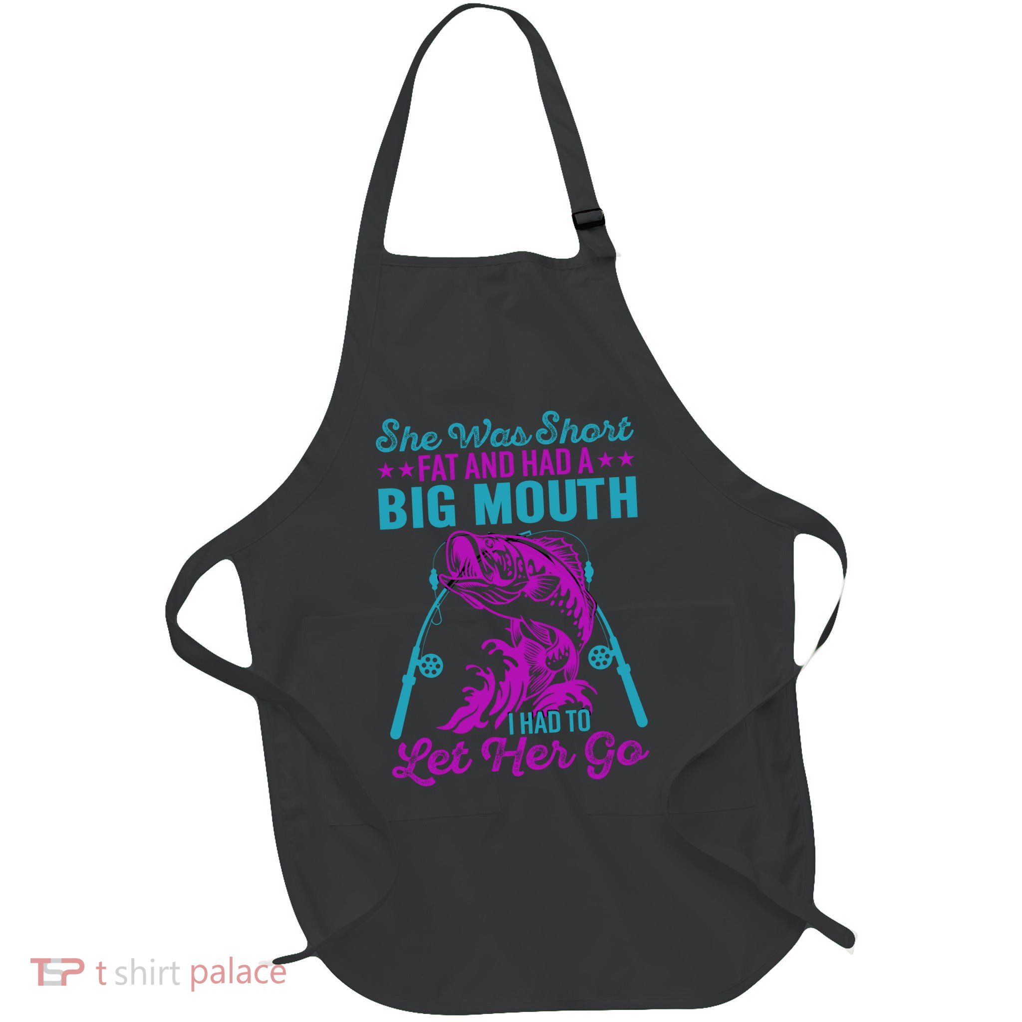 Funny Humor Fishing Full-Length Apron With Pockets
