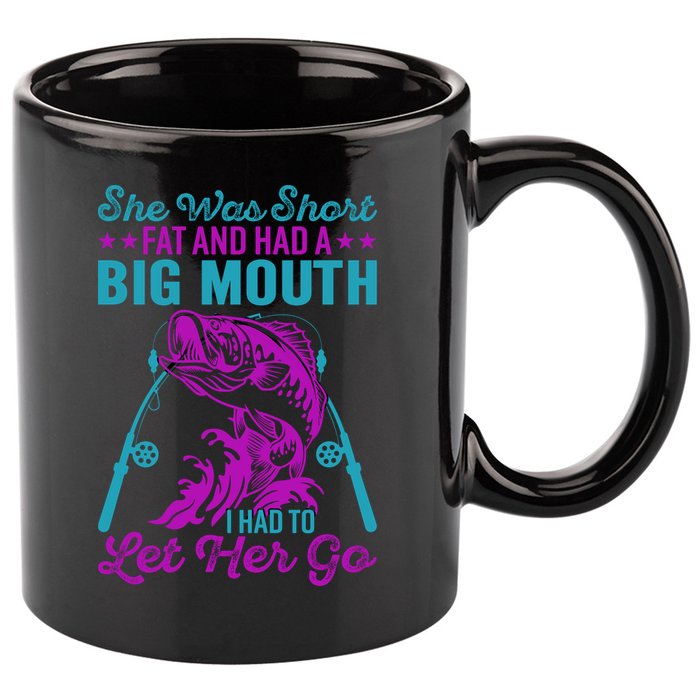 Funny Humor Fishing 11oz C Handle Ceramic Mug