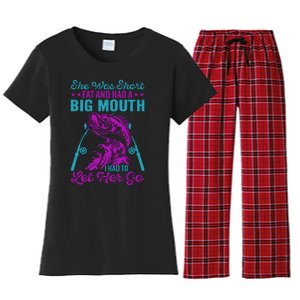 Funny Humor Fishing Women's Flannel Pajama Set