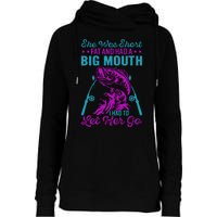 Funny Humor Fishing Womens Funnel Neck Pullover Hood