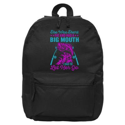 Funny Humor Fishing 16 in Basic Backpack