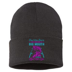 Funny Humor Fishing Sustainable Knit Beanie