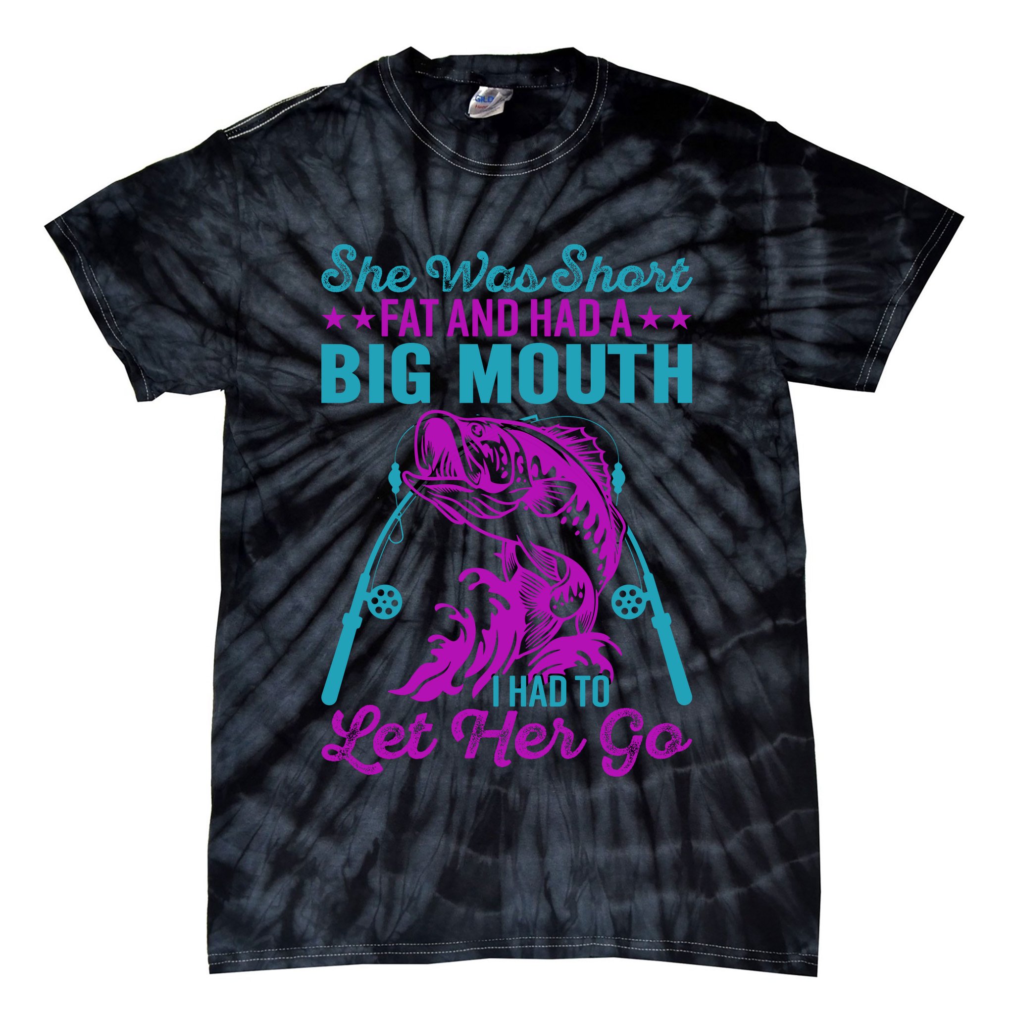 Funny Humor Fishing Tie-Dye T-Shirt
