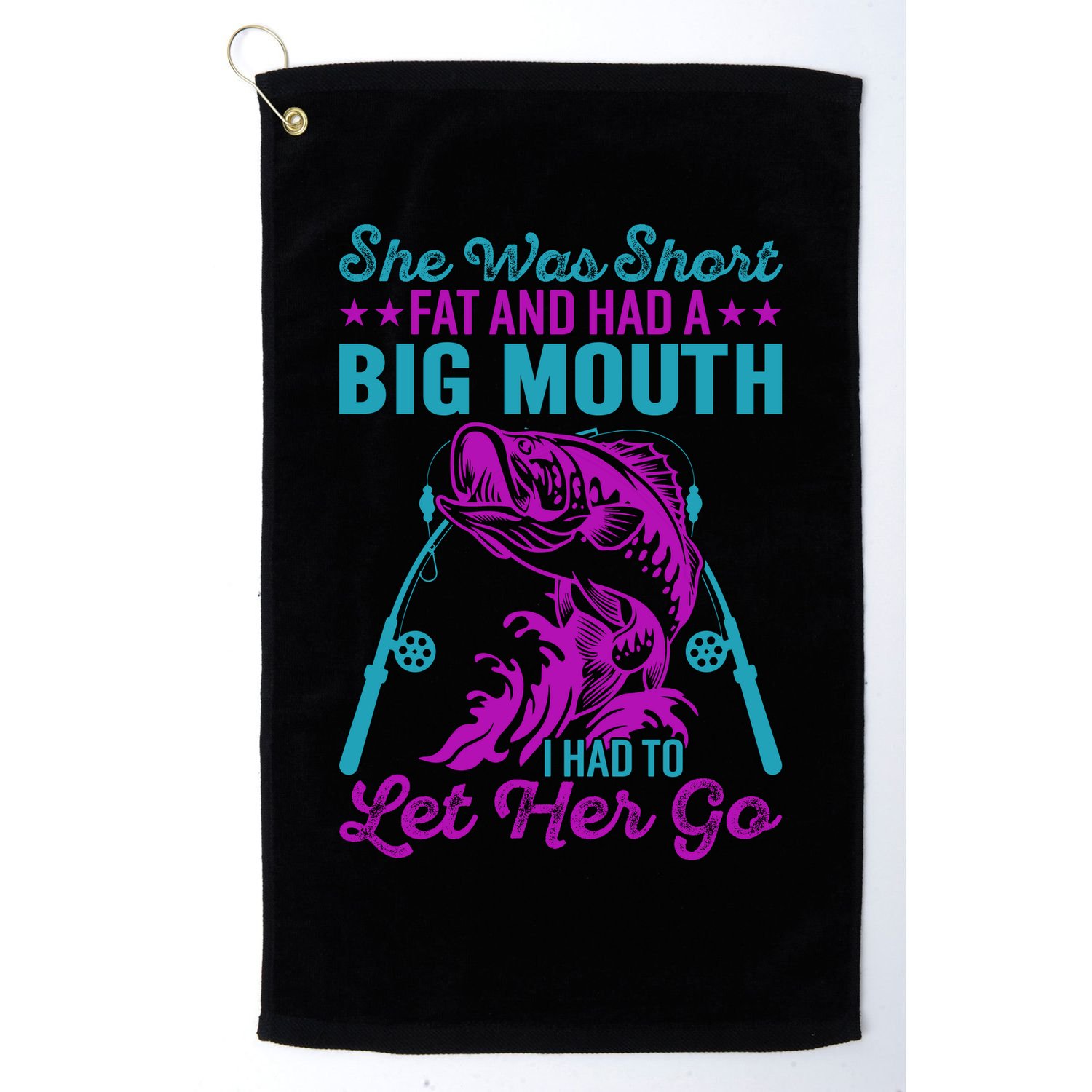 Funny Humor Fishing Golf Towel