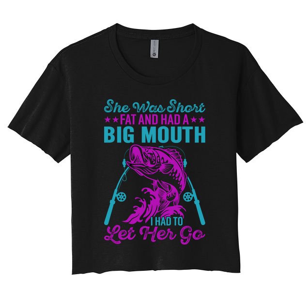 Funny Humor Fishing Crop Top