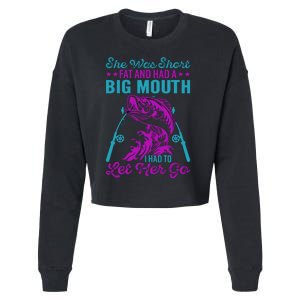 Funny Humor Fishing Cropped Pullover Crew