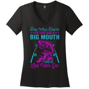 Funny Humor Fishing Women's V-Neck T-Shirt