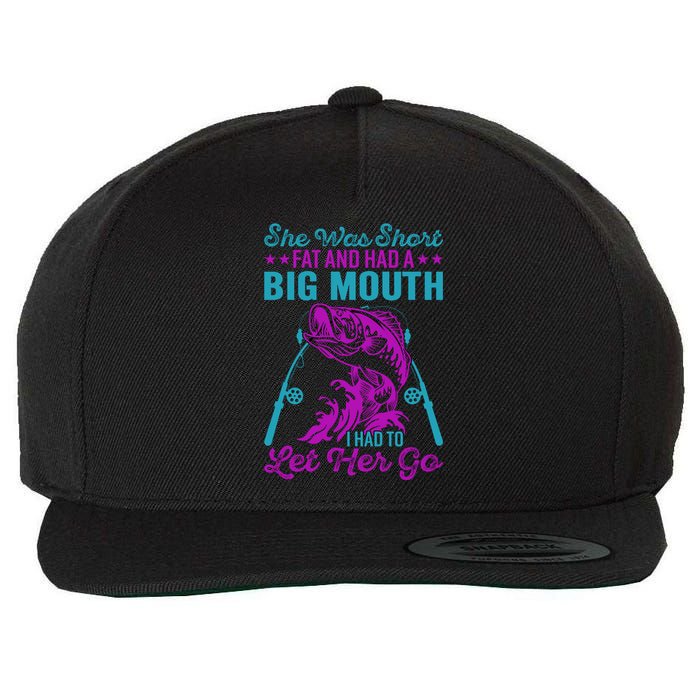 Funny Humor Fishing Wool Snapback Cap