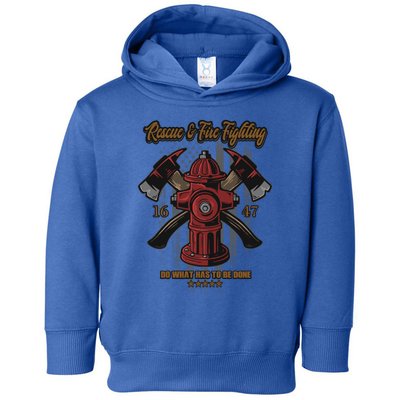 Fire Hydrant Firefighter Profession Rescue And Firefighting Gift Toddler Hoodie