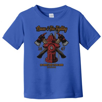 Fire Hydrant Firefighter Profession Rescue And Firefighting Gift Toddler T-Shirt