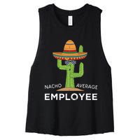 Fun Hilarious Funny Employee Appreciation Saying Women's Racerback Cropped Tank