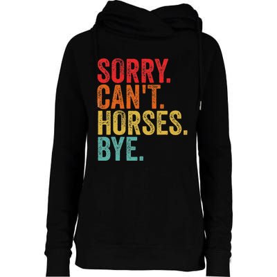 Funny Horse Womens Funnel Neck Pullover Hood