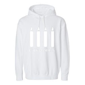 FORK HANDLES FOUR CANDLES Garment-Dyed Fleece Hoodie