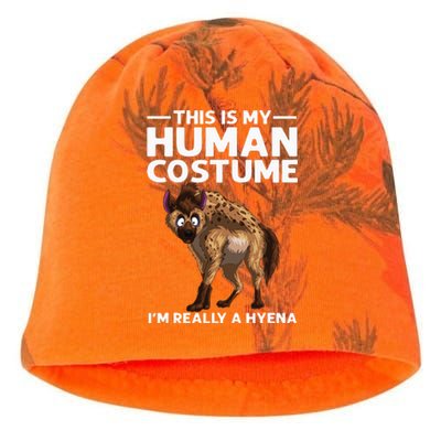 Funny Hyena For Wo Zoo Keeper Africa Tanzania Animal Kati - Camo Knit Beanie