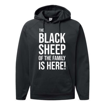 Funny Holiday Family Function, Black Sheep of the Family Performance Fleece Hoodie