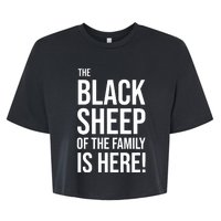 Funny Holiday Family Function, Black Sheep of the Family Bella+Canvas Jersey Crop Tee