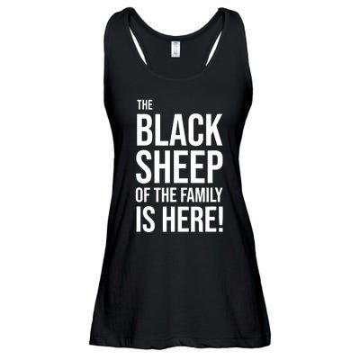 Funny Holiday Family Function, Black Sheep of the Family Ladies Essential Flowy Tank