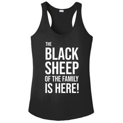 Funny Holiday Family Function, Black Sheep of the Family Ladies PosiCharge Competitor Racerback Tank