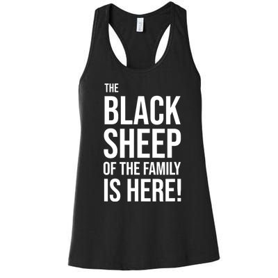 Funny Holiday Family Function, Black Sheep of the Family Women's Racerback Tank