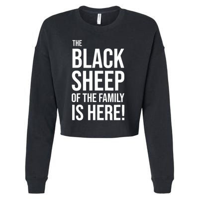 Funny Holiday Family Function, Black Sheep of the Family Cropped Pullover Crew