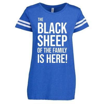 Funny Holiday Family Function, Black Sheep of the Family Enza Ladies Jersey Football T-Shirt